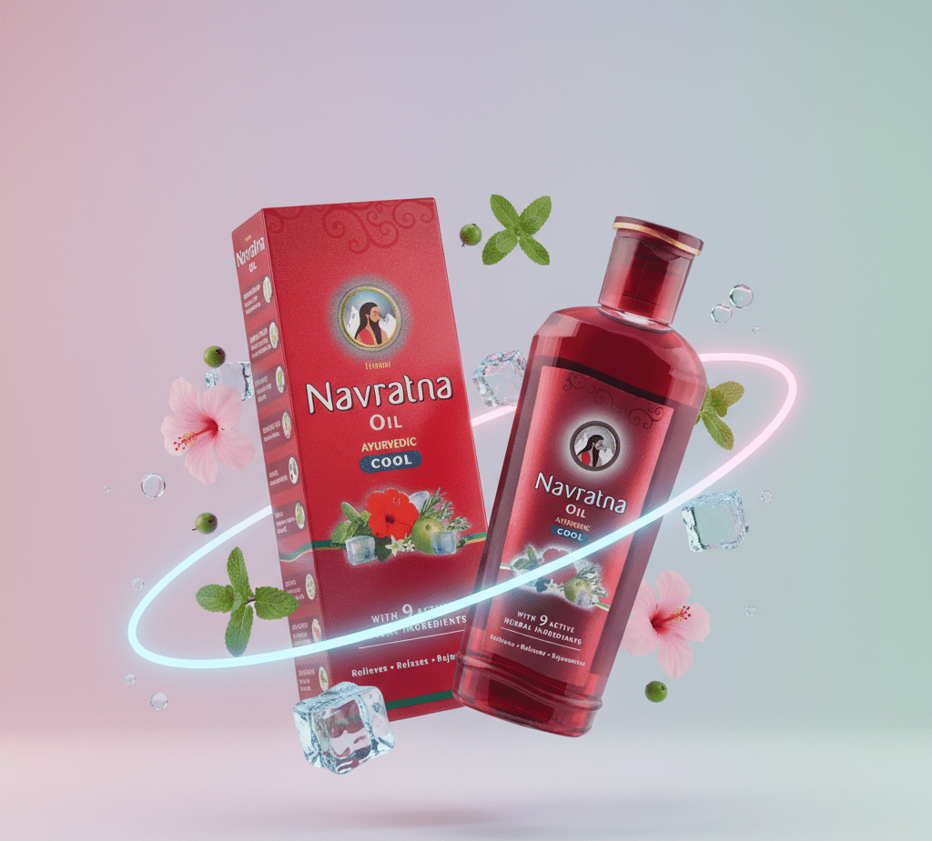 Himani Navratna Ayurvedic Cool Oil premium product shot