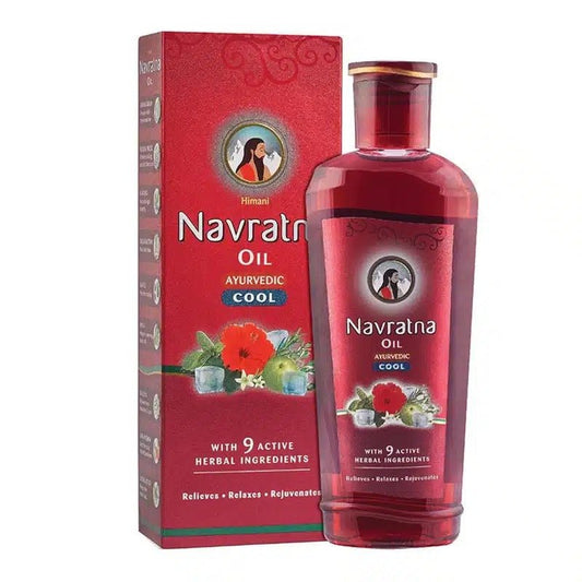Himani Navratna Ayurvedic Cool Oil bottle and packaging